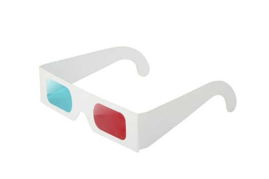 3-D glasses isolated on white background