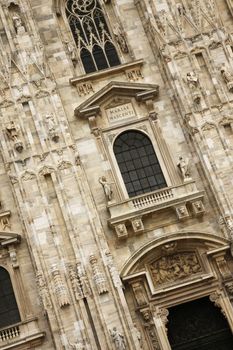Detail from Milan's grand cathedral - Piazza del Duomo