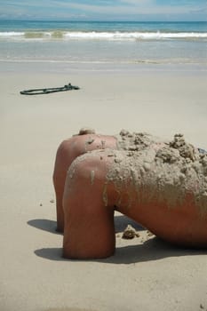 Feet  in the sand