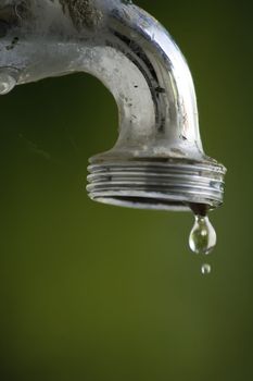 water dripping from a garden tap