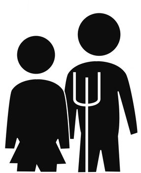 American Gothic graphic couple