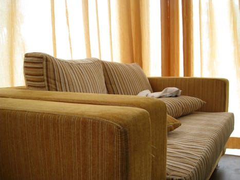 a comfortable sofa in a hall