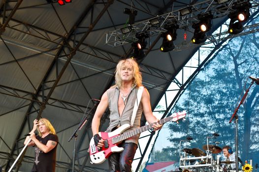  Def Leppard performs at Romexpo July 8, 2008 in Bucharest.