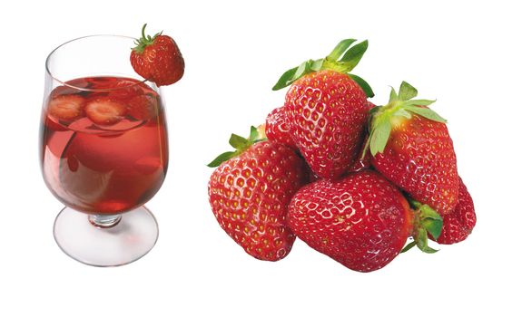 Combination with sweet red and delicious strawberries 