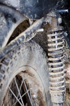 Image of an old motorbike with the aging signs 