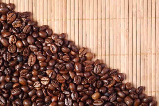 roasted brown  coffee beans. ingredient background