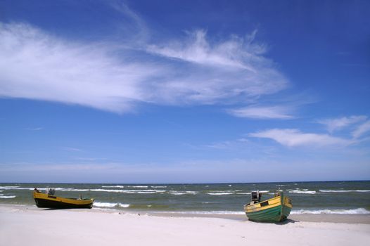 Fishboat at beach from Poland