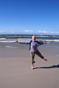 Yoga woman exercise on the beach