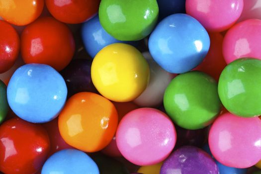 Multicolored bubble gum candy background