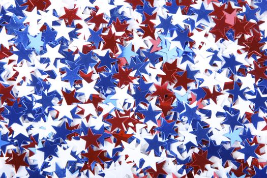 Star shaped confetti - perfect as a election or 4th of july background