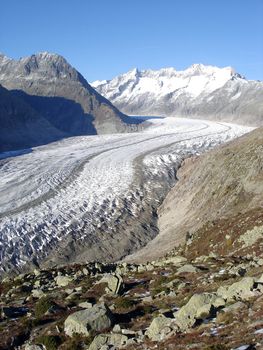 Aletsch Glacier Europe's Largest Glacier (Bernese Alps, Switzerland)                           