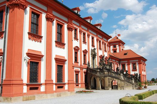 Beautiful Troja castle in Prague in Czech Republic