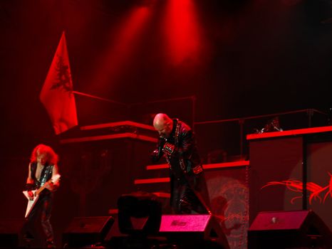  Judas Priest performs at B'ESTFEST Aftershock July 11, 2008 in Bucharest.