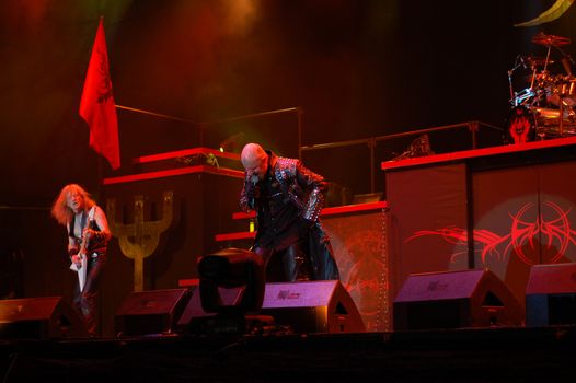  Judas Priest performs at B'ESTFEST Aftershock July 11, 2008 in Bucharest.