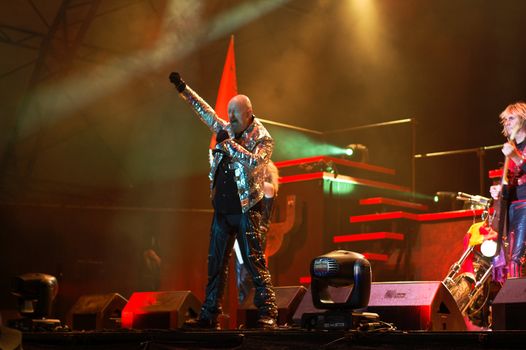  Judas Priest performs at B'ESTFEST Aftershock July 11, 2008 in Bucharest.