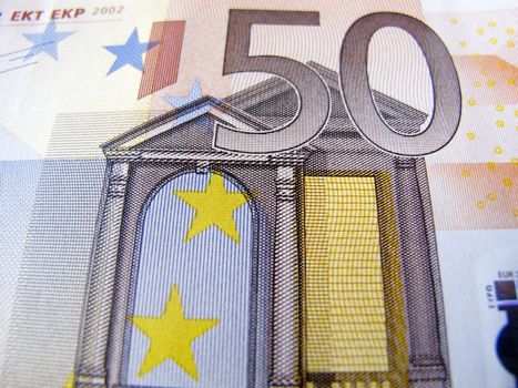 detail of a fifty Euro