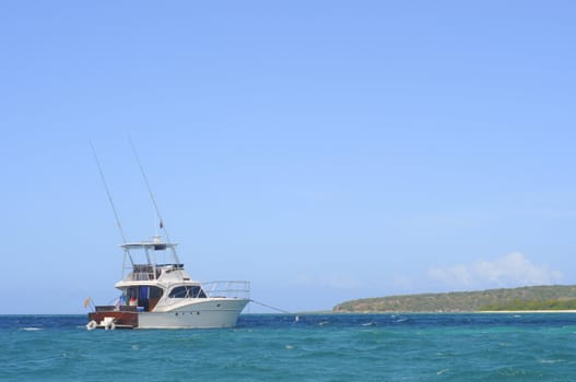 fishingboat in tropic water