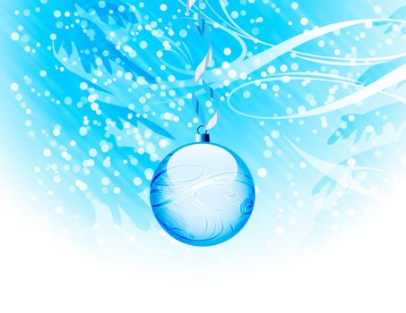  Blue Christmas Ball Illustration