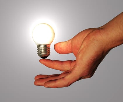 lightbulb powered by human 