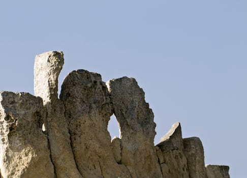 The oldest freestanding building in the world - Neolithic temples of Hagar Qim in Malta