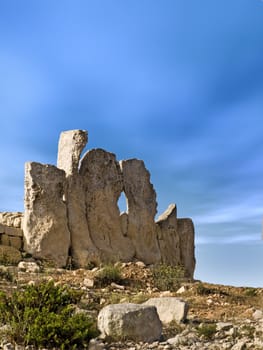 The oldest freestanding building in the world - Neolithic temples of Hagar Qim in Malta