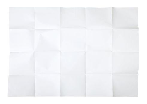Blank unfolded map isolated on white background - insert your own design