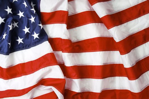 American flag background - shot and lit in studio