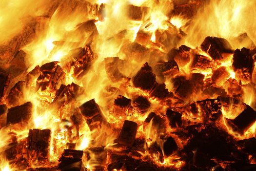 Burning coals background