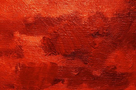Close-up of a oil painted canvas - texture and brush strokes well visible