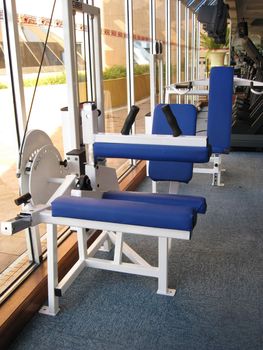 a fitness equipment in a gymnasium