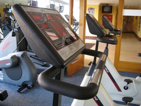 a fitness equipment in a gymnasium