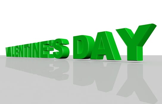 3d generated illustration of month valentines day sign

