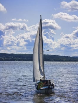 yacht on the lake