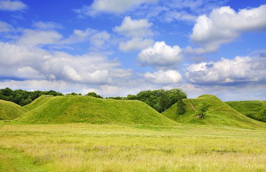 green hill, summer