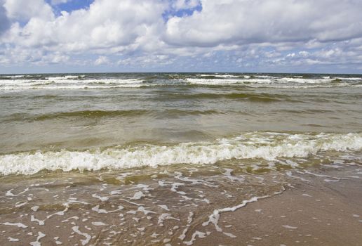 Baltic sea foam with place for text oradvertisement.