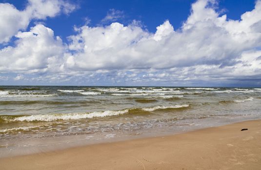 White waves in the Baltic sea