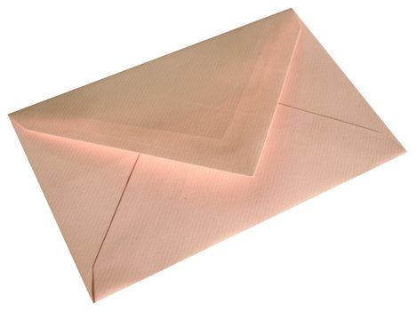 Pink envelope isolated on white background