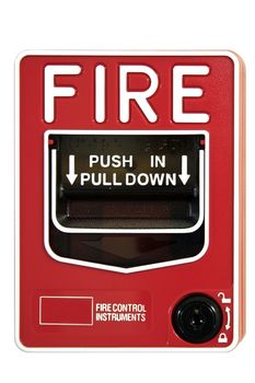 Fire Alarm Control Switch on White Background