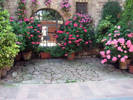 Quiet cosy Italian court yard