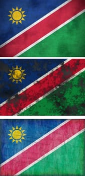 grunge flags of nambia