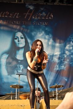 Lauren Harris performs as an opening act for Iron Maiden at Cotroceni Stadium August 4, 2008 in Bucharest.