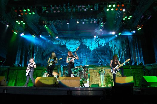 Iron Maiden performs at Cotroceni Stadium August 4, 2008 in Bucharest.