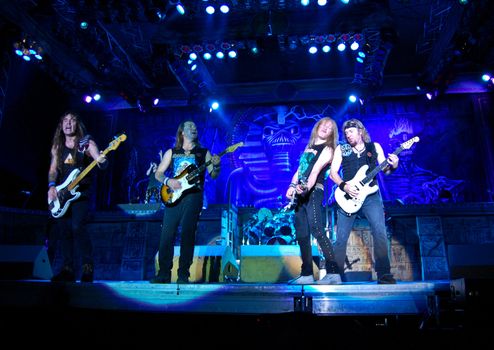 Iron Maiden performs at Cotroceni Stadium August 4, 2008 in Bucharest.