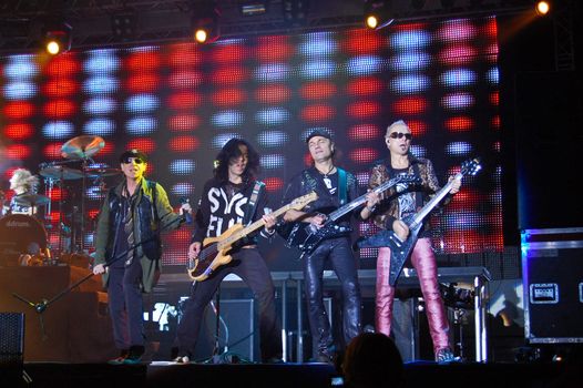 Scorpions perform at Craiova Velodrome October 23, 2008 in Craiova.