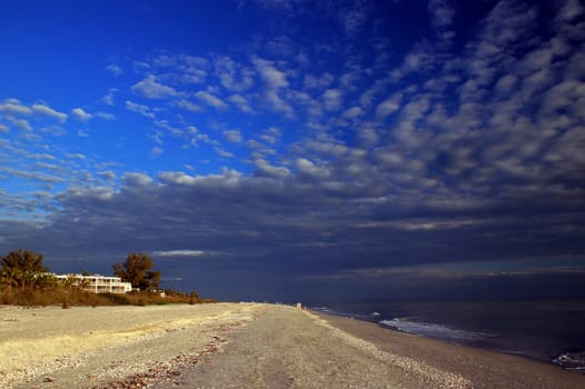 Unusual Clouds over the Gulf of Mexico at Sunset.