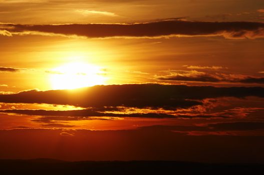 Shot of a sky and sunset