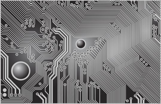 Abstract illustration of the printed circuit - technology abstract