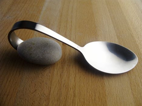 detail of a spoon with interesting curves