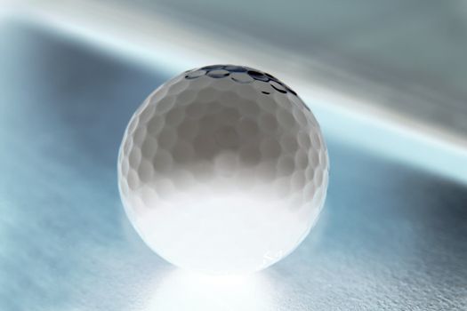 a golf ball showing dark and light