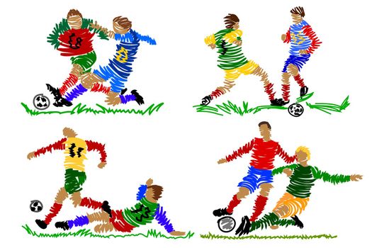 abstract soccer player